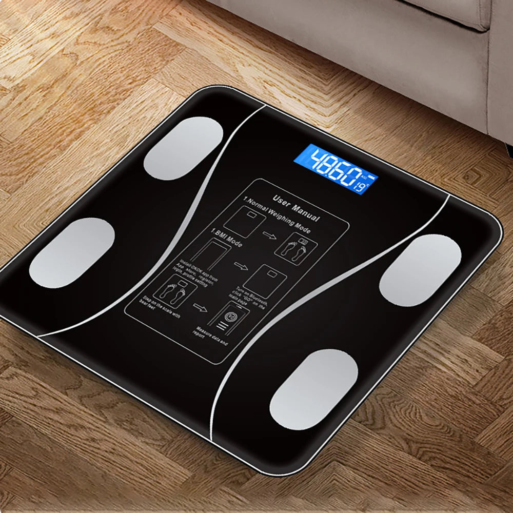 Bilancia Smart con Analisi Corporea — Bluetooth, App e 13 Parametri di Salute