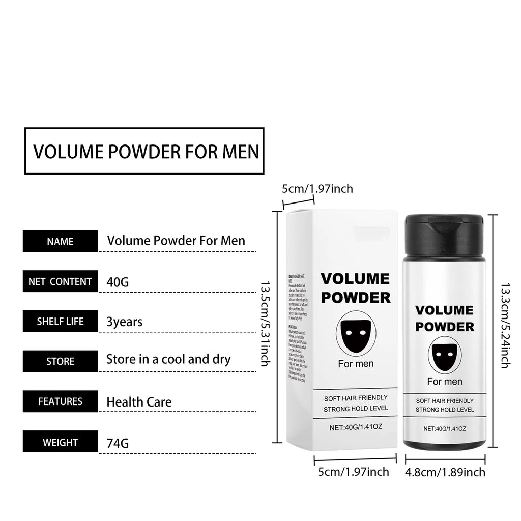 Polvere Volumizzante per Capelli — Effetto Matte, Controllo Sebo e Fissaggio Flessibile