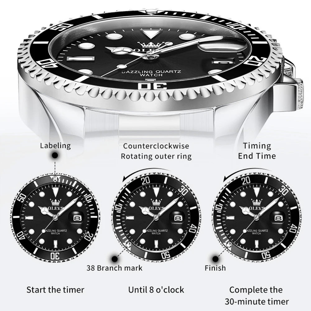 Orologio da Uomo OLEVS – Lusso, Stile e Precisione al Polso