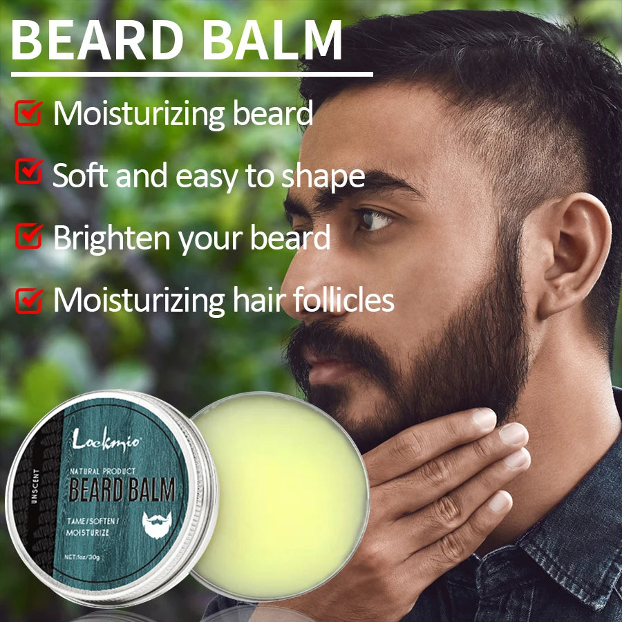 Kit Completo per la Cura della Barba 5 in 1 – Olio e Balsamo Modellante