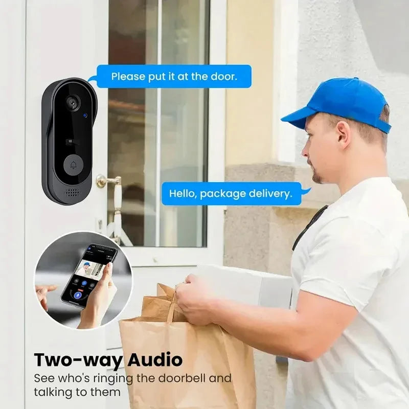 Videocitofono Smart WiFi Tuya – Telecamera HD 1080P, Visione Notturna, Impermeabile