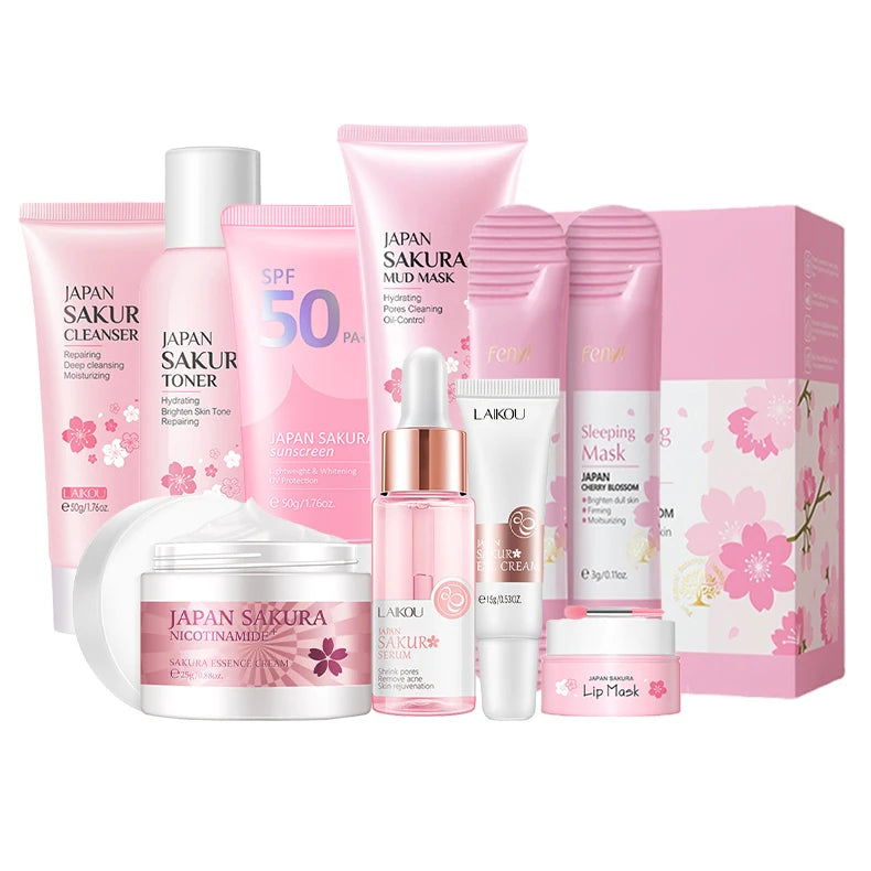 KIT 9 PRODOTTI VISO    "TRATTAMENTO COMPLETO"  ECCELLENTE "SET REGALO"