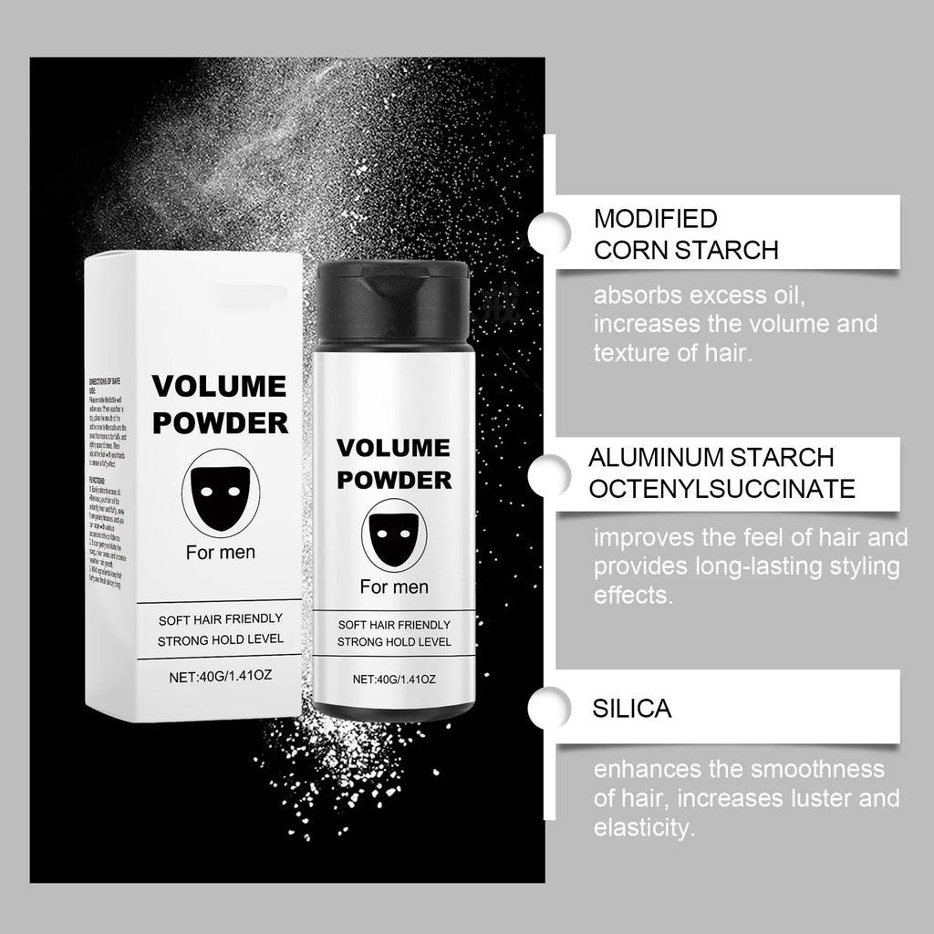 Polvere Volumizzante per Capelli — Effetto Matte, Controllo Sebo e Fissaggio Flessibile
