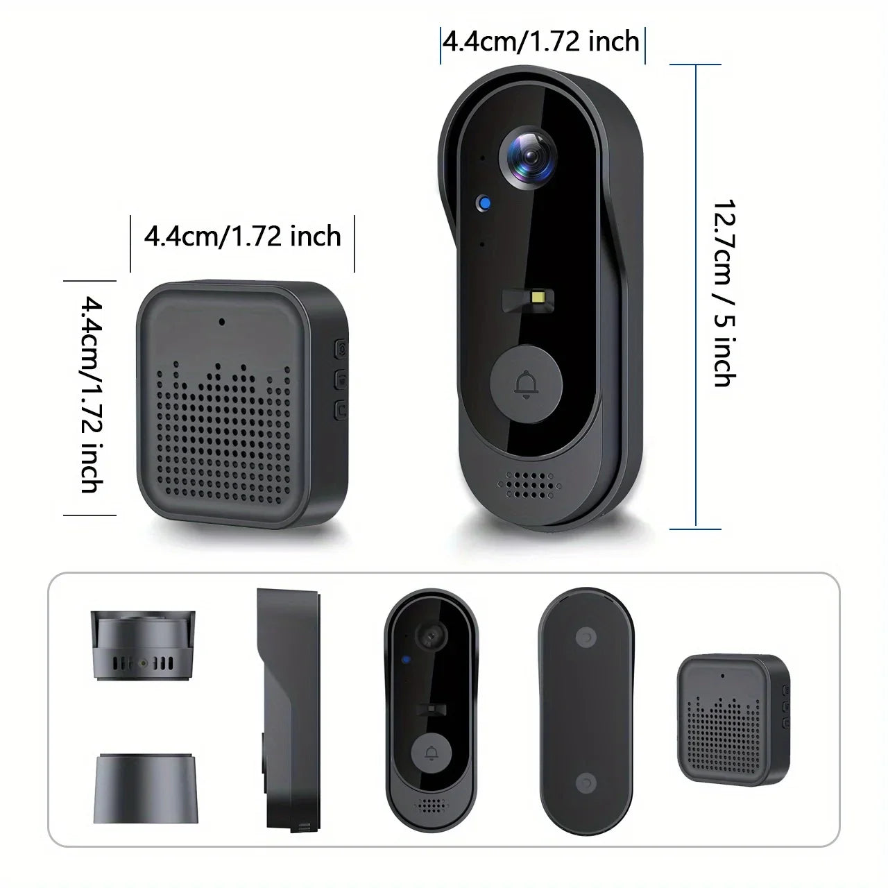 Videocitofono Smart WiFi Tuya – Telecamera HD 1080P, Visione Notturna, Impermeabile