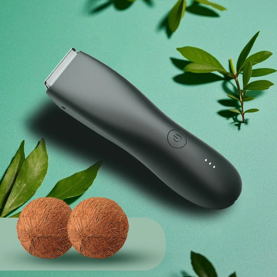 Rasoio Elettrico Corpo & Inguine da Uomo – Trimmer Impermeabile Dual Head con Luce LED e Lame a Lamina