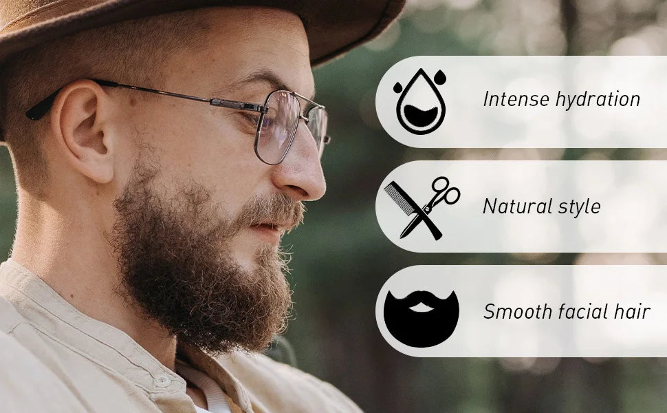 Kit Completo per la Cura della Barba 5 in 1 – Olio e Balsamo Modellante