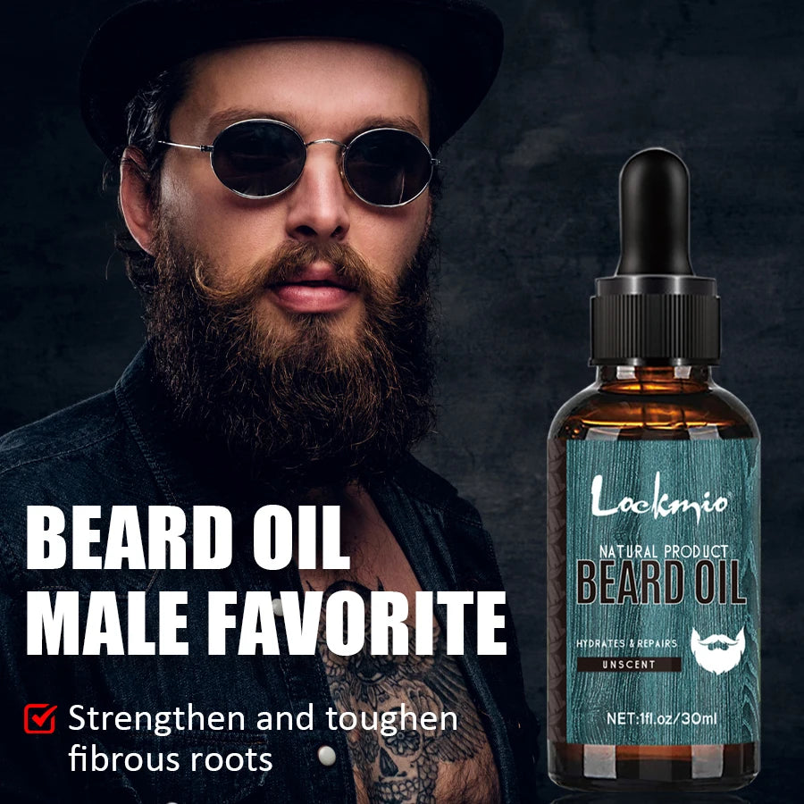Kit Completo per la Cura della Barba 5 in 1 – Olio e Balsamo Modellante