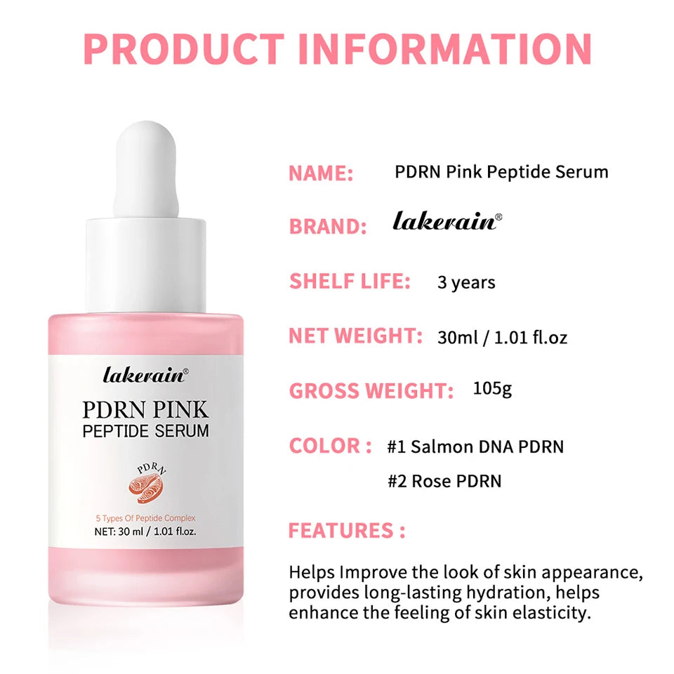 "Siero ai peptidi Rosa con DNA di Salmone PDRN (Polidesossiribonucleotide)  SKINCARE COREANA