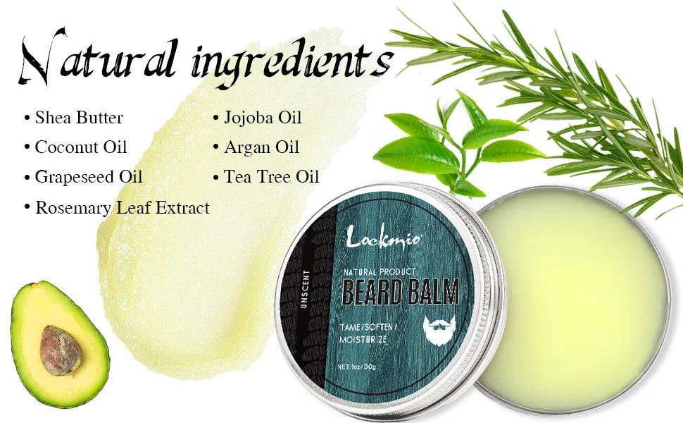 Kit Completo per la Cura della Barba 5 in 1 – Olio e Balsamo Modellante